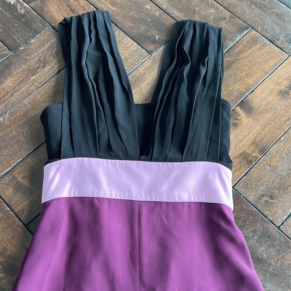 Escada 100% silk made in Slovenia 🇸🇮 size 4(34) purple/black/pink maxi dress - Picture 5 of 16